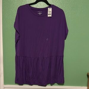 Purple Relaxed Short Sleeve T-Shirt